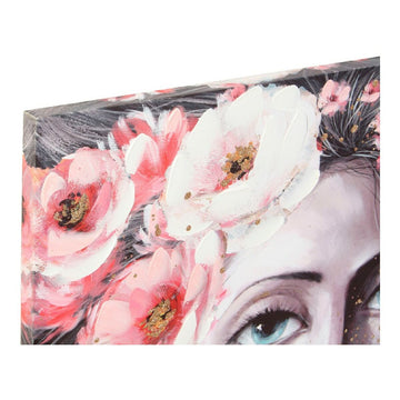 Detailreiches Blumen Bild mit Mädchen, moderne Deko von DKD Home Decor