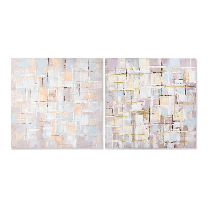 DKD Home Dekor: Abstraktes modernes Quadrat Design, 2 Stück - homely Family Shop