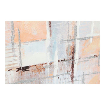 Abstraktes DKD Home Decor Bild mit modernen Farbquadraten und Silberlinien - homely Family Shop