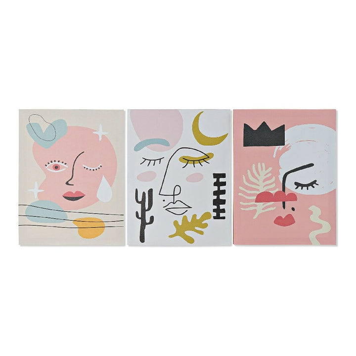 DKD Home Decor Leinwand mit abstraktem Gesicht Design. - homely Family Shop