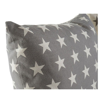 Nahaufnahme: Beige-braunes Kissen mit Sternenmuster, DKD Home Decor, 60x60 cm.