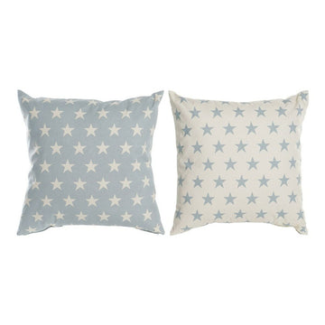 Zwei blaue Kissen mit Sternen. DKD Home Decor Kissen, 60x60 cm, Sterne Design.