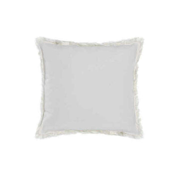 Graues DKD Home Decor Kissen mit Baumwolle und Fransen Details.