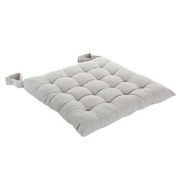 Beige Stuhl-Kissen von DKD Home Decor mit Baumwolle/Polyester und Befestigungsbänder.