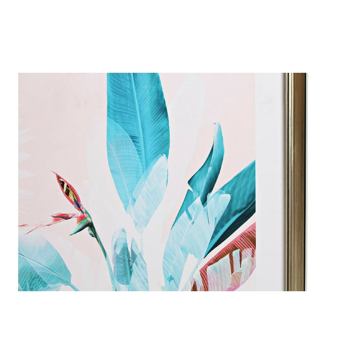 DKD Home Decor tropisches Bild mit türkisfarbenen Blättern - homely Family Shop