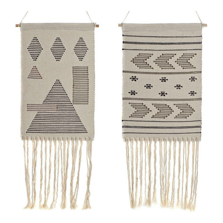 DKD Home Decor Wandbehänge mit geometrischen Mustern und Quasten - homely Family Shop
