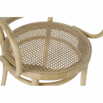 DKD Home Esszimmerstuhl mit Rattan Sitzfläche und Ulmenholz Rahmen - homely Family Shop