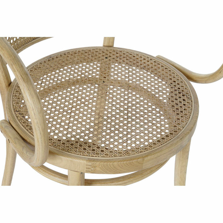 DKD Home Esszimmerstuhl mit Rattan Sitzfläche und Ulmenholz Rahmen - homely Family Shop
