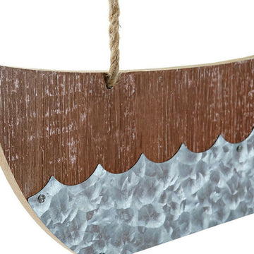 Detailaufnahme Segelboot Deko aus Holz und Metall - Homely Family Shop