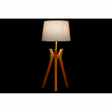 DKD Home Decor Tischlampe mit Holzfuß und Beige Schirm - homely Family Shop