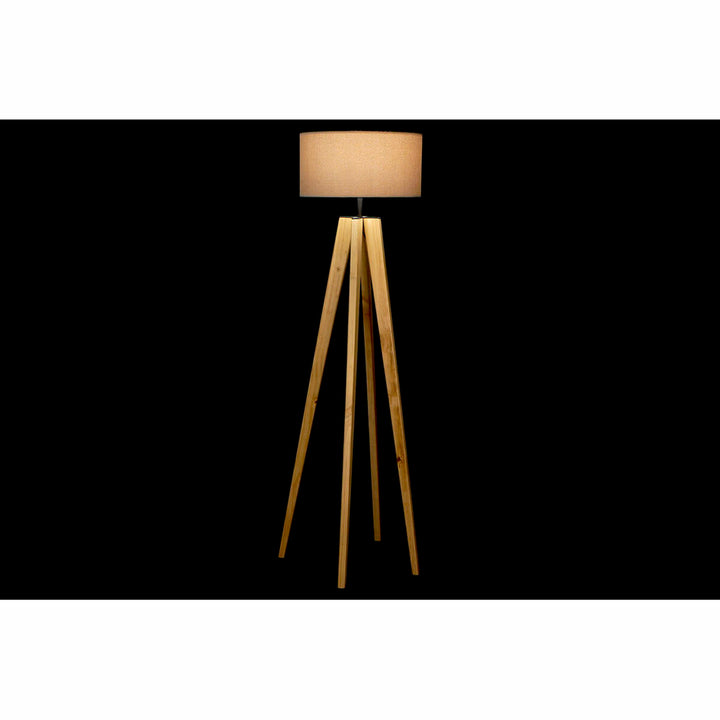 Beige Stehlampe mit Holzstativ von DKD Home Decor - homely Family Shop