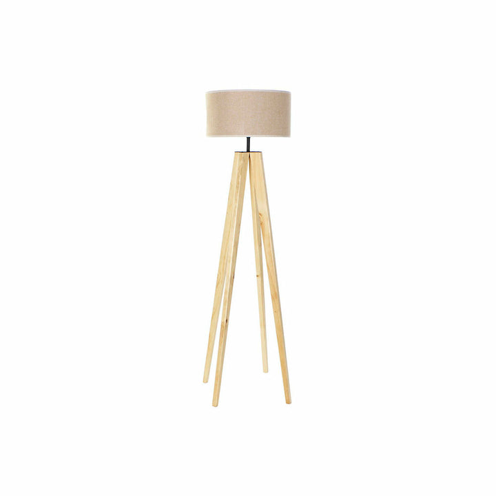 DKD Home Decor Stehlampe mit Holz Stativ und beigem Schirm - homely Family Shop