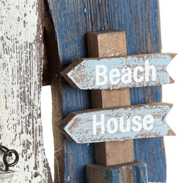 DKD Home Deko Leuchtturm Wanddeko mit "Beach House" Schild - Homely Family Shop