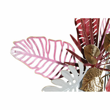 Tropische Blumen Wanddeko von DKD Home Decor in Rosa, Gold und Weiß - homely Family Shop