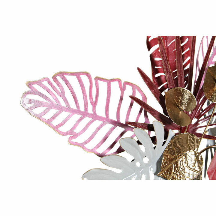 Tropische Blumen Wanddeko von DKD Home Decor in Rosa, Gold und Weiß - homely Family Shop