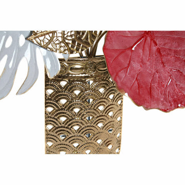 DKD Home Dekor Wandbild mit tropischen Blumen und goldenem Metall - homely Family Shop