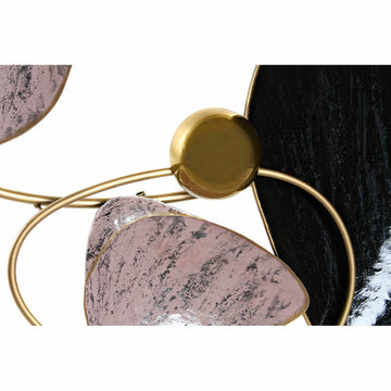 Abstrakte DKD Home Decor Wandkunst aus Metall in Rot, Schwarz und Gold - homely Family Shop