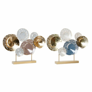 DKD Home Deko-Figuren mit abstrakten Kreisen in Blau, Gold und Braun - homely Family Shop