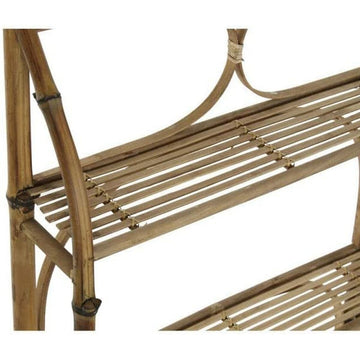 Natürliches Rattan Bambus Regal mit drei Ablagen - Homely Family Shop
