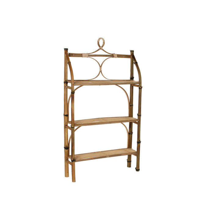 DKD Home Decor Regal mit 3 Rattan Bambus Regalen - homely Family Shop
