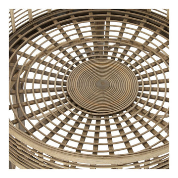 Detailansicht: Rattan Beistelltisch mit Webmuster - homely Family Shop