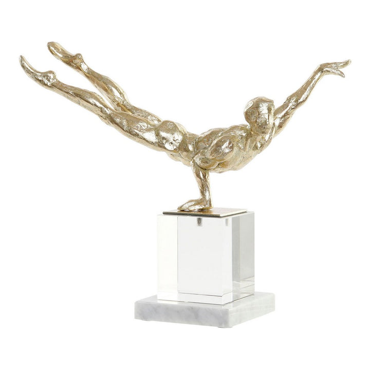 DKD Home Dekorativer Turner aus Kristall, Harz und Marmor in Gold - homely Family Shop