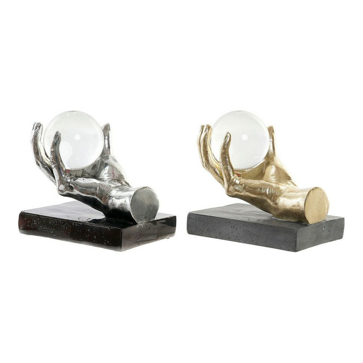 DKD Home Decor Kristall Hand Figuren, silber/gold Harz, 20x14x18cm - homely Family Shop
