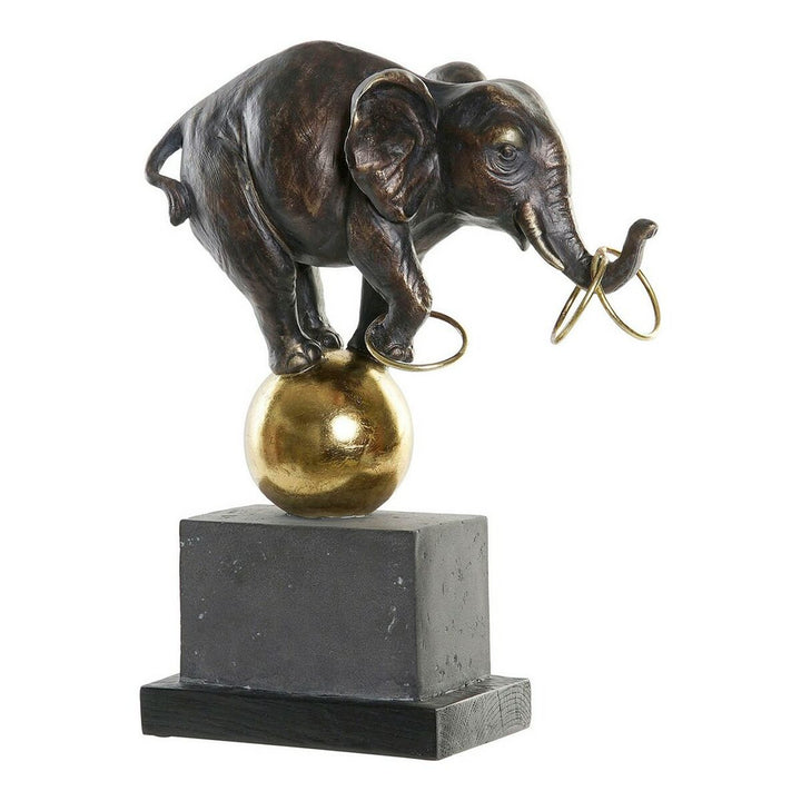 Dekorative Elefantenfigur aus Metall und Harz in Schwarz und Gold - Homely Family Shop