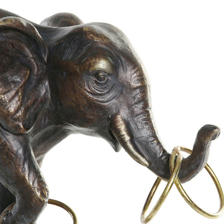 Moderne Elefantenfigur in Schwarz und Gold aus Harz - Homely Family Shop