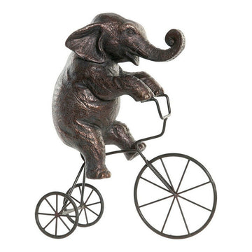 Deko-Elefant Figur aus Metall Harz auf Fahrrad - Homely Family Shop