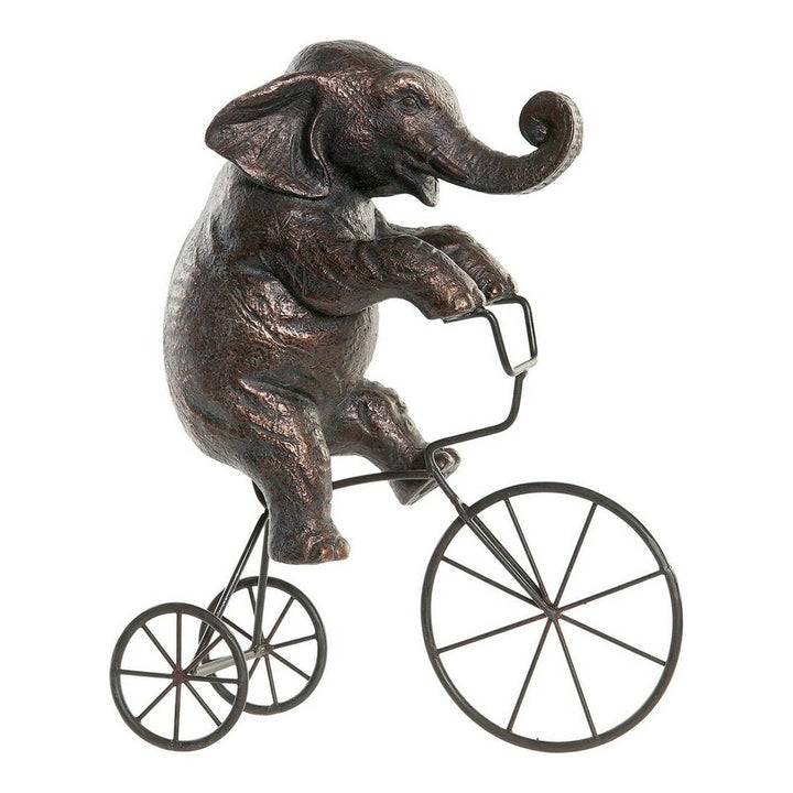 Deko-Elefant Figur aus Metall Harz auf Fahrrad - Homely Family Shop