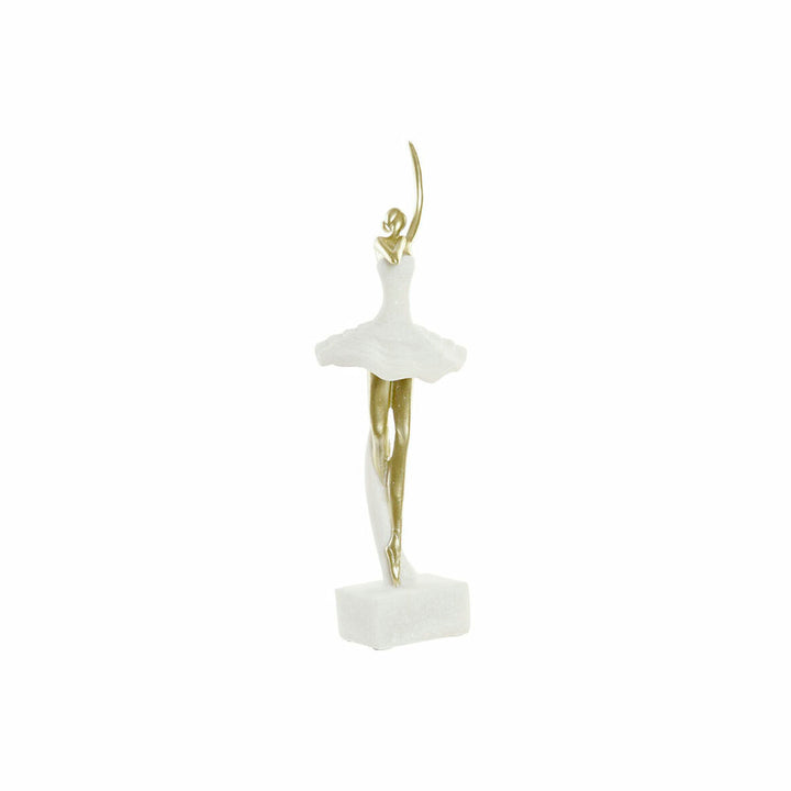 Gold-weiße Ballett-Tänzerin Harz Figur von DKD Home Decor - homely Family Shop