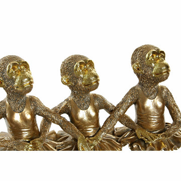 Goldene Harz Affe Deko-Figur im Kolonialstil von DKD Home Decor - homely Family Shop