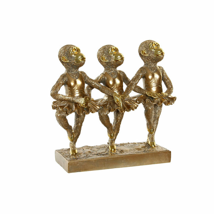 Goldene Harz Affen Ballett Figur von DKD Home Decor - homely Family Shop