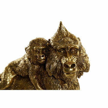 DKD Home Decor Harz Deko-Figur mit goldenen Affen im Kolonialstil - homely Family Shop