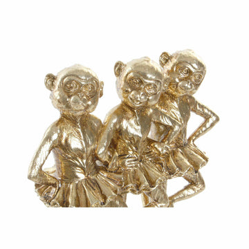 DKD Home Decor Affen Figuren aus Harz in Gold. Moderne Deko - homely Family Shop
