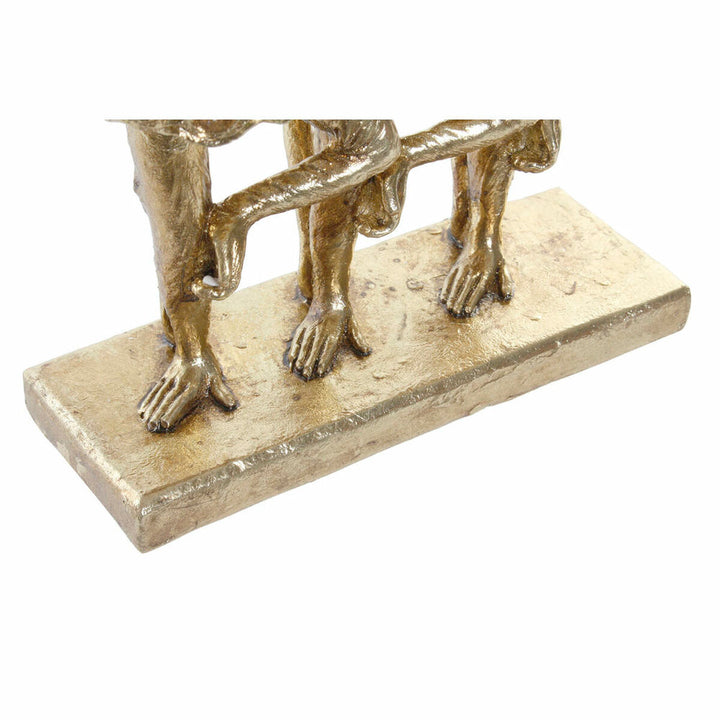 Goldene Affen Deko-Figur aus Harz von DKD Home Decor im Kolonialstil - homely Family Shop
