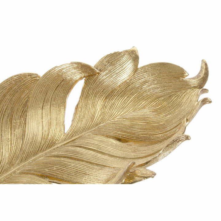 Goldene Harz Schale in Blattform von DKD Home Decor - Homely Family Shop