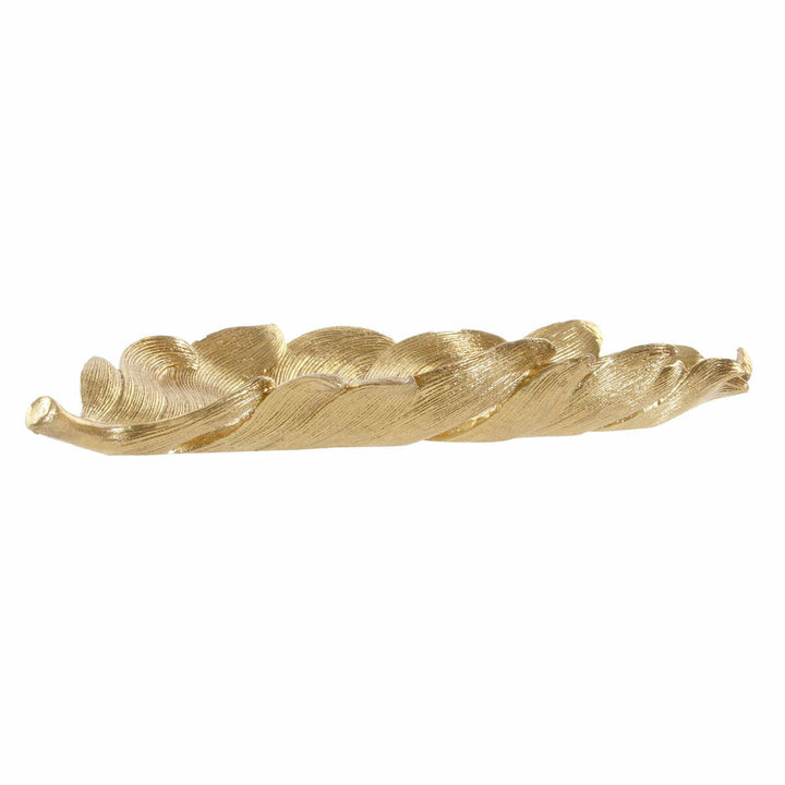 Goldene Schale in Blattform aus Harz von DKD Home Decor - homely Family Shop