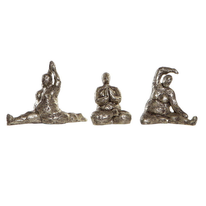 Goldene Yoga Figuren Set. Deko Figuren in verschiedenen Posen.