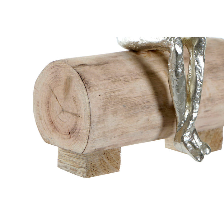DKD Home Decor Scandi Figur aus Holz mit Silberdetails - homely Family Shop