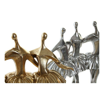 DKD Home Decor Ballett-Tänzerin Figur in Gold und Silber Harz - homely Family Shop
