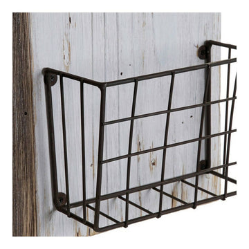 DKD Home Decor Zeitschriftenkorb aus Metall und Paulownia-Holz - homely Family Shop