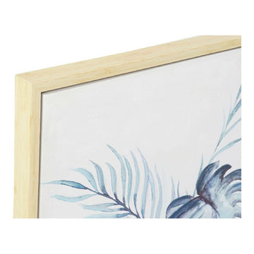 DKD Home Decor Bild mit blauem Blattwerk und Holzrahmen - Homely Family Shop