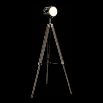 DKD Home Deko Stehlampe mit Holz Stativ und Metall Leuchte - homely Family Shop