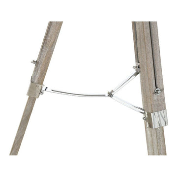 Detail der Holz Stehlampe mit silbernem Stativ von DKD Home Decor - homely Family Shop