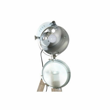 DKD Stehlampe mit Stativ aus Holz und Metall in Silber und Hellbraun - homely Family Shop