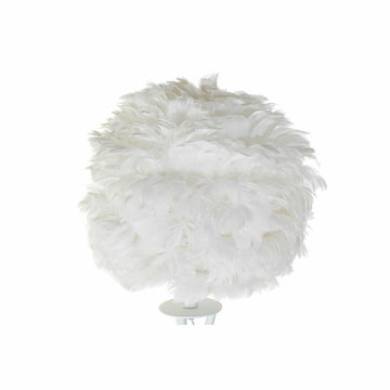 DKD Home Decor Stehlampe aus Metall mit weissen Federn - homely Family Shop