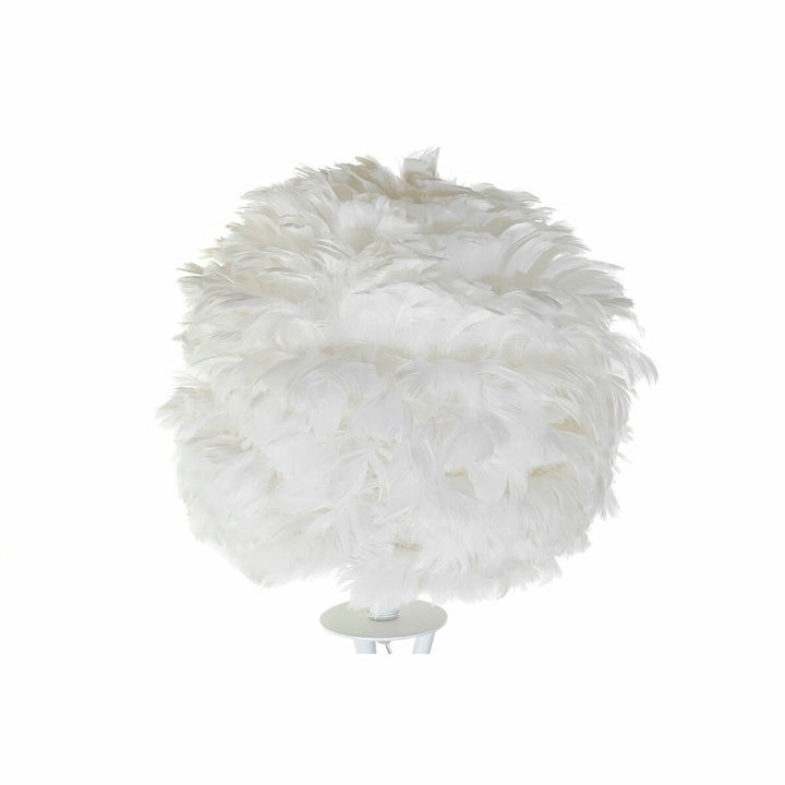 DKD Home Decor Stehlampe aus Metall mit weissen Federn - homely Family Shop