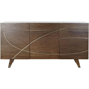 Akazienholz Anrichte mit goldenen Akzenten, DKD Home Decor - homely Family Shop